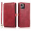 Red iPhone 13 wallet case with smooth design 1