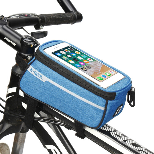 Bike Phone Holder with Reflective Touchscreen Frame Bag