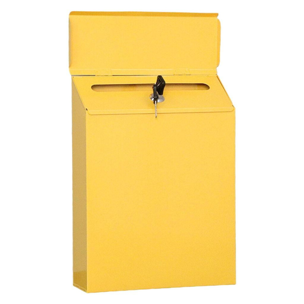 Vertical Hanging Mailbox For Envelopes And Newspapers Yellow 972745003151
