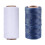 Leather Sewing Thread Waxed 260m 1mm 2 Rolls Dark Blue White 1
