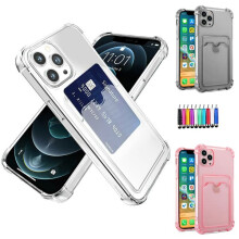 iPhone 13 Pro Max case with card slot grey