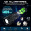 XHP70.2 LED flashlight with 26650 battery and USB cable 2