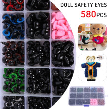 Fyeme doll safety eyes and noses 580 pcs assorted sizes