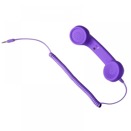 Retro corded phone handset compatible with iPhone and