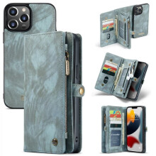 Cás Sparán Il-Sliotán2in1 CaseMe atá comhoiriúnach le iPhone13Pro Max Gorm