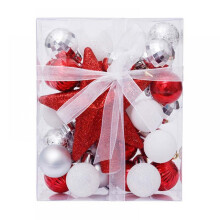 Eleanos Christmas tree topper set glitter star pink 30 pcs
