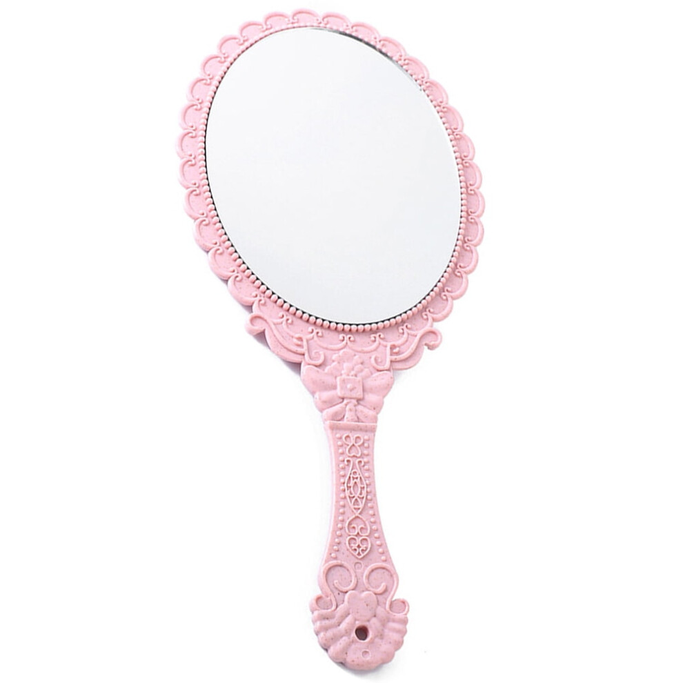 Vintage handheld hand mirror oval 1 piece
