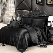 Willstar satin silk duvet cover set queen king 4 pcs