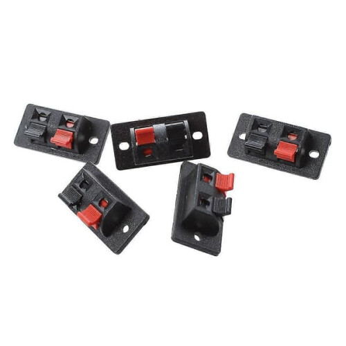 Push-In Jack Speaker Terminal Red Black 5 pcs