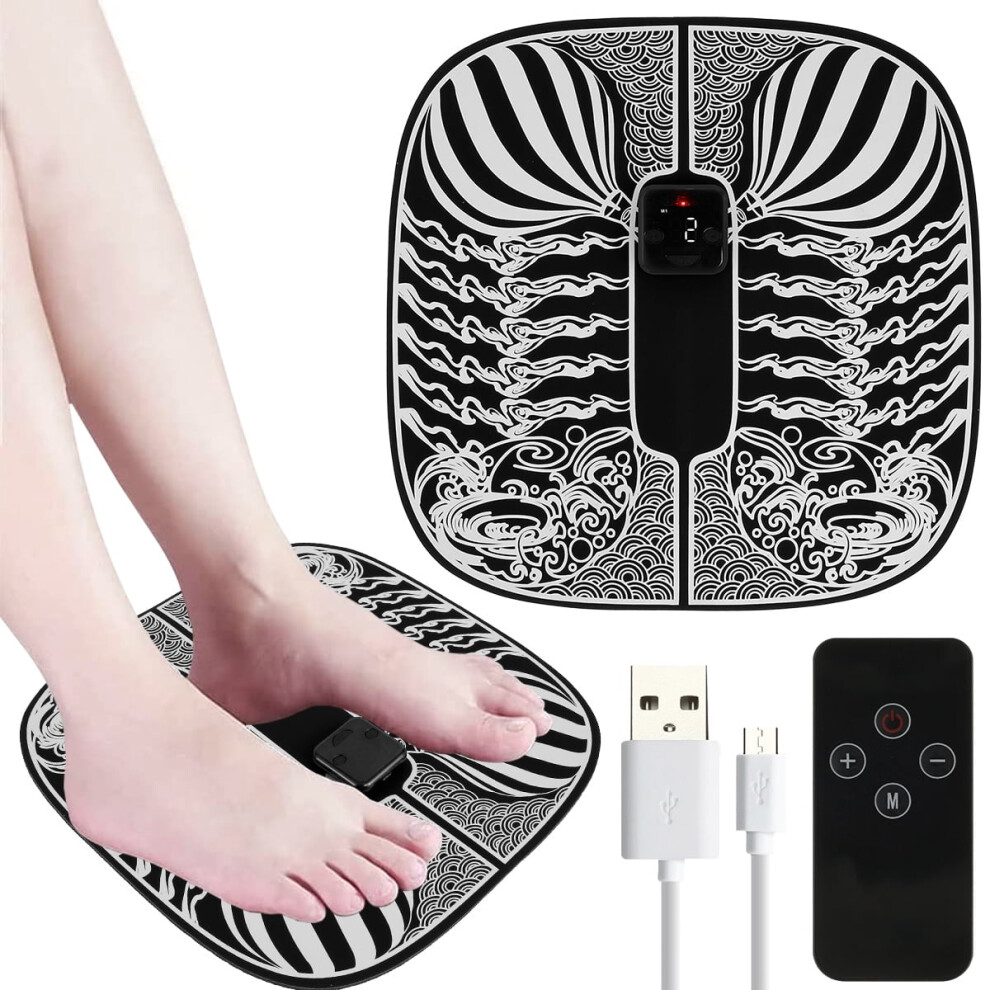 EMS Foot Massager Mat with 6 Modes and 19 Intensity Levels