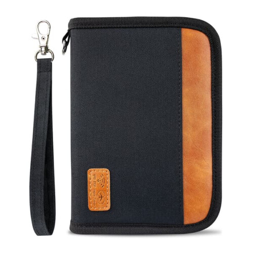 RFID-protected passport holder black
