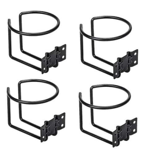 Boat Cup Holders Stainless Steel 4pcs Black
