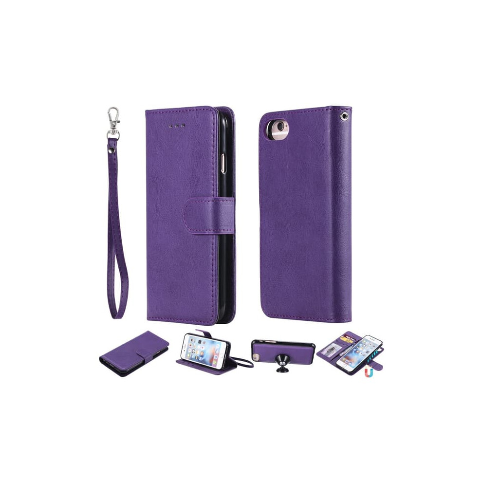 Iphone 6/7/8/Se 2020 2022 Magnetic Wallet Case Purple 962125372120