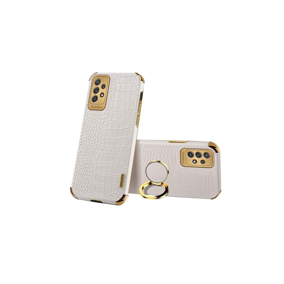 Skalo Samsung A53 5G Crocodile Gold Edge Cover White White,Gold 962125372014