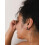 Black Heart Huggie Hoop Stud Earrings 3