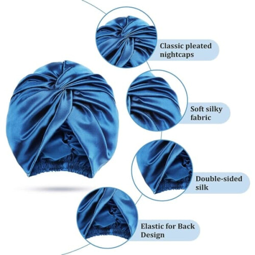 Silk Night Cap for Sleep Headwear One Piece 2