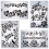 Flower Butterfly Bird Stencil Set Reusable Plastic 3 pcs 3
