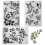Flower Butterfly Bird Stencil Set Reusable Plastic 3 pcs 4