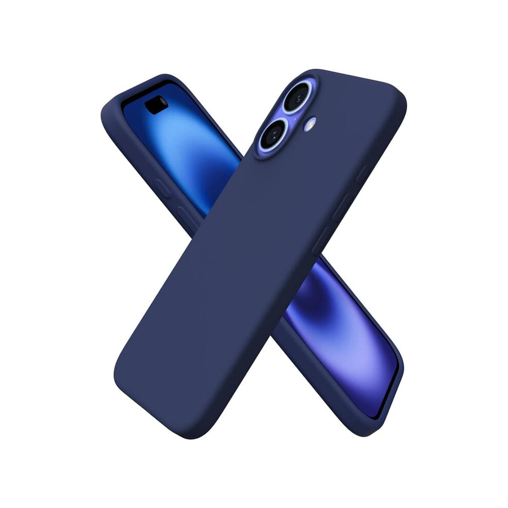 Iphone 16 Case 6.1 Inch Navy Thin Liquid Silicone Blue 962125372632