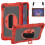 Samsung Galaxy Tab A9+ Case PC Silicone Red Black 360 1