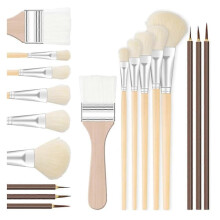 Acrylic Paint Brushes Set with Detailed Outlines
