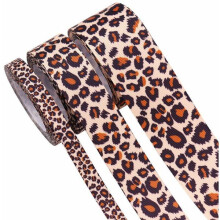 Leopard print grosgrain ribbon for hair bows 10m