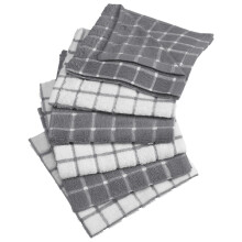 Torchons Ă carreaux en coton moderne DII gris (lot de 6)