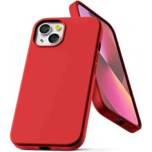 Red rubberized shockproof case for iPhone 13 Mini