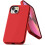 Red rubberized shockproof case for iPhone 13 Mini 1