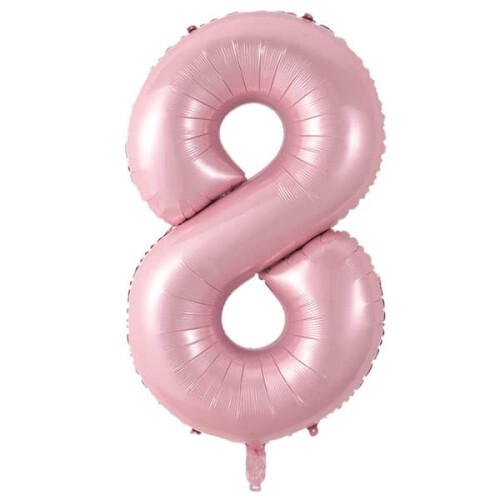 Pink Number 8 Balloon 102 cm