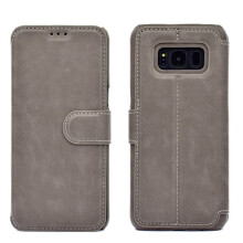 Samsung Galaxy S8+ wallet case grey