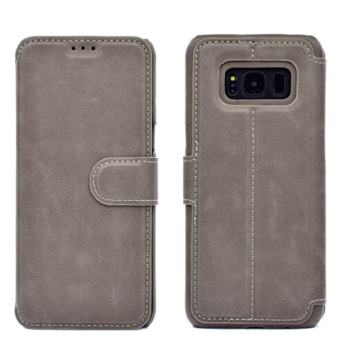Samsung Galaxy S8+ wallet case grey