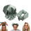 Heatless Curling Set Green Hair Rollers 12pcs 2