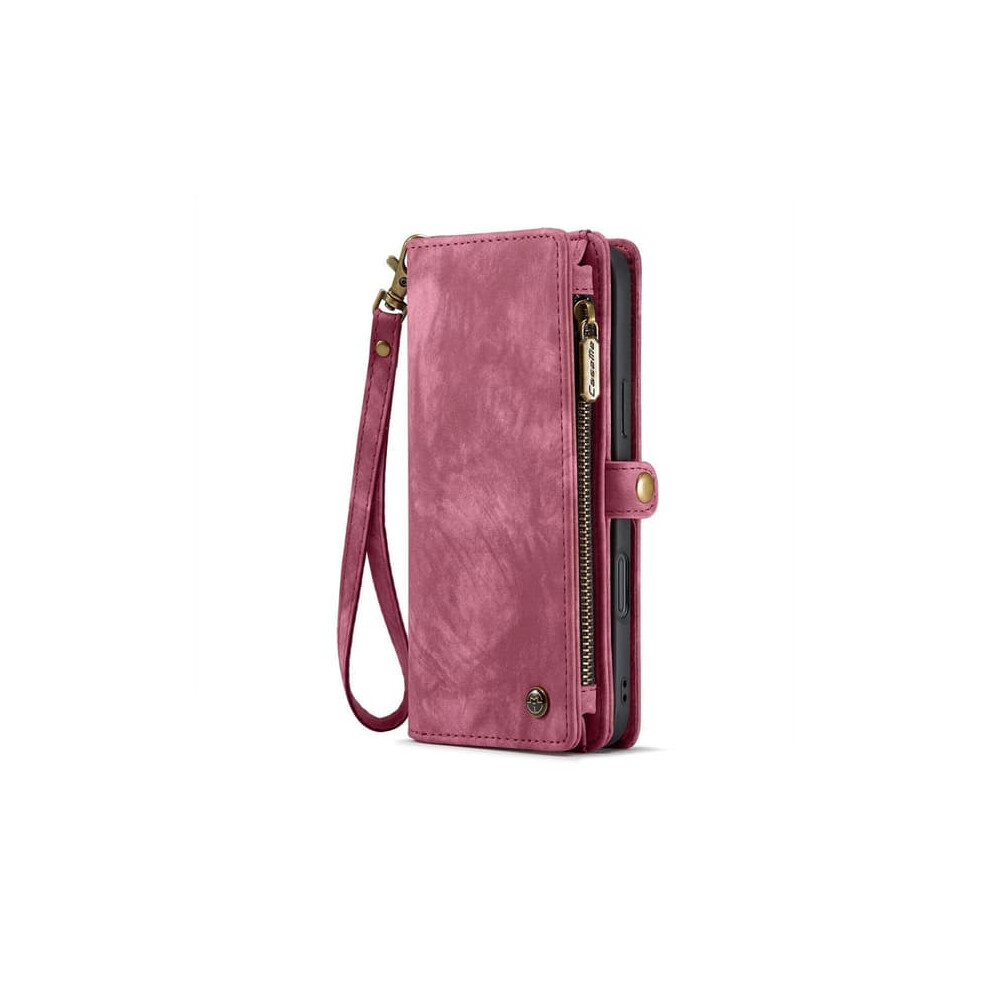 Leather Wallet Case For Iphone 16 Pro With 8 Card Slots Red 900223011237