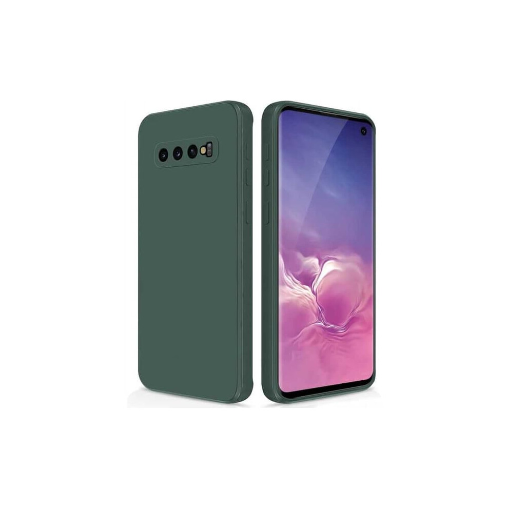 Samsung S10 Matte Rubber Case With Camera Protection Green 900223020246