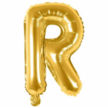 Buchstabenballon Gold 80 cm Groß R