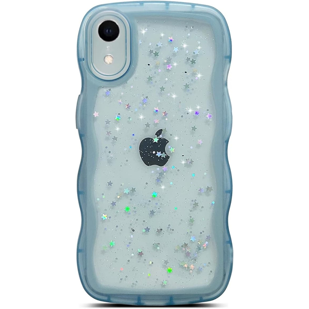 Iphone Xr Case 6.1 Inch Transparent Curly Wave Glitter 962125378269