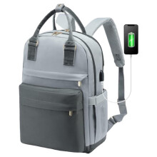 Waterproof Travel Backpack with Shoe Compartment and USB