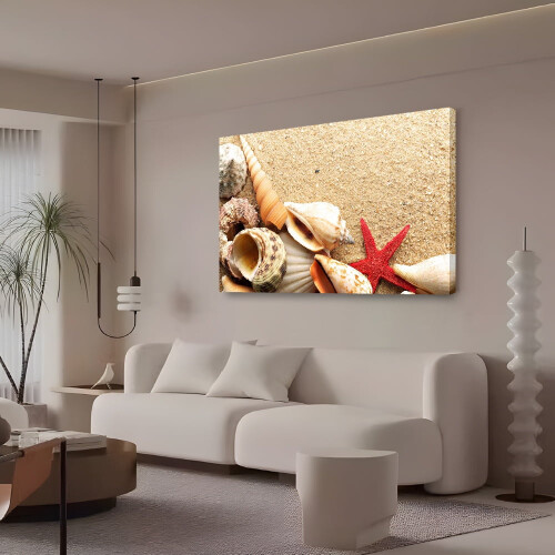 Ocean Beach Shells Canvas Poster 16x24 inch 2