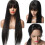 Black Long Straight Synthetic Wig with Bangs 5