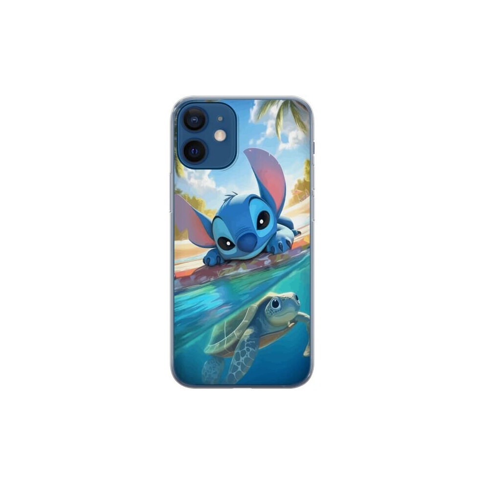 Iphone 12 Transparent Case With Turtle Stitch And Blue 962125907490