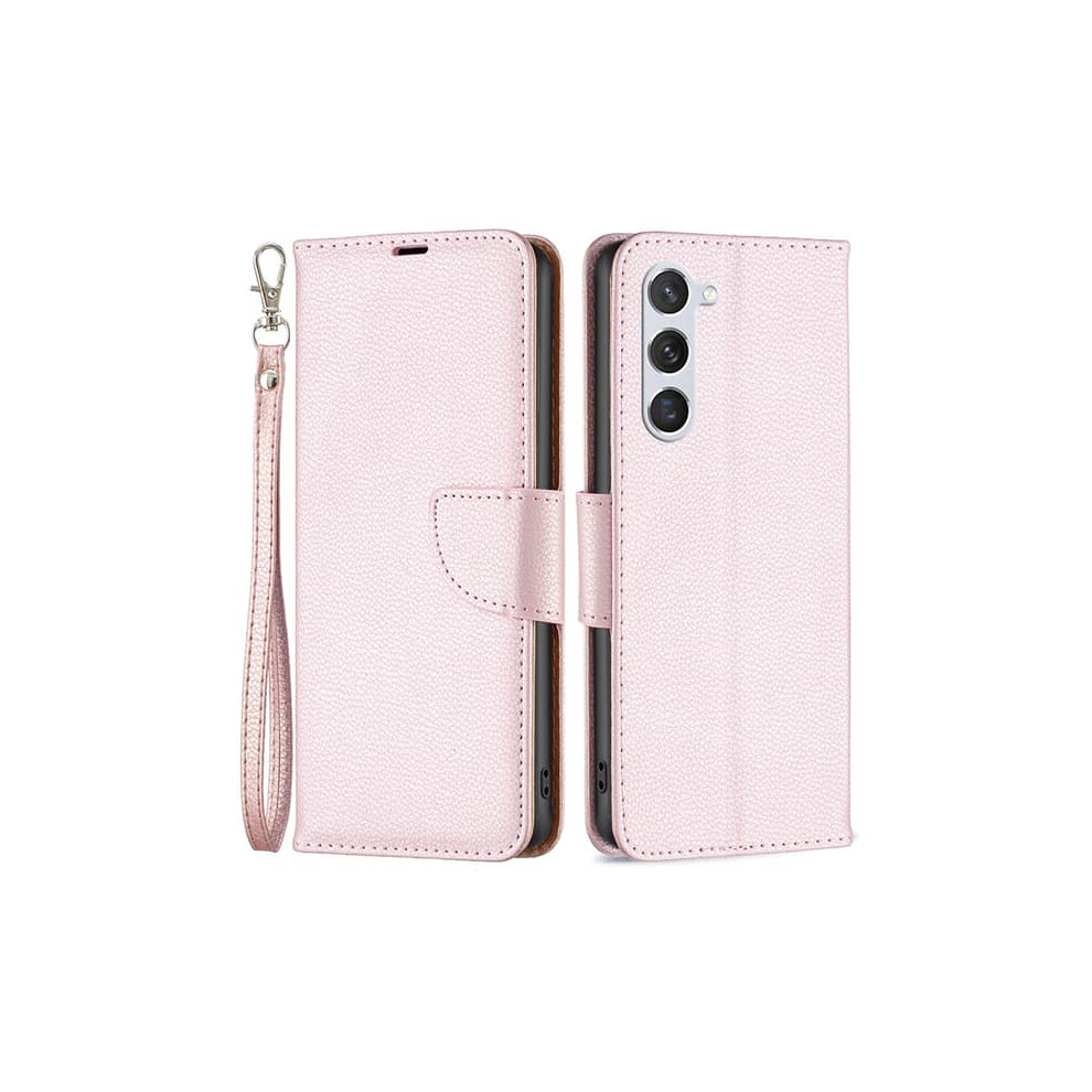Skalo Litchi Wallet Case For Samsung S24 Rose Gold 962125379310