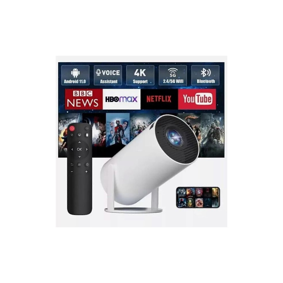 5G 4K Smart Led Projector With Android Wifi Bluetooth Hdmi 900223016607