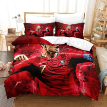 Cristiano Ronaldo football bedding set microfiber single
