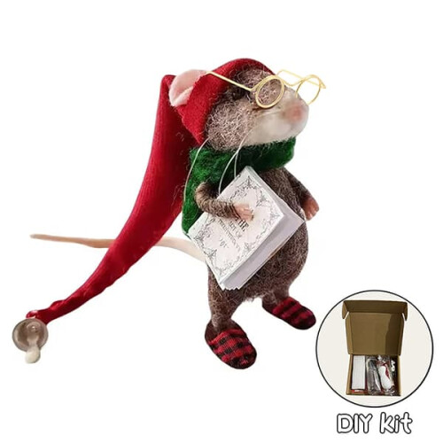 Felted Mouse Craft Kit Christmas Decoration 1 Set