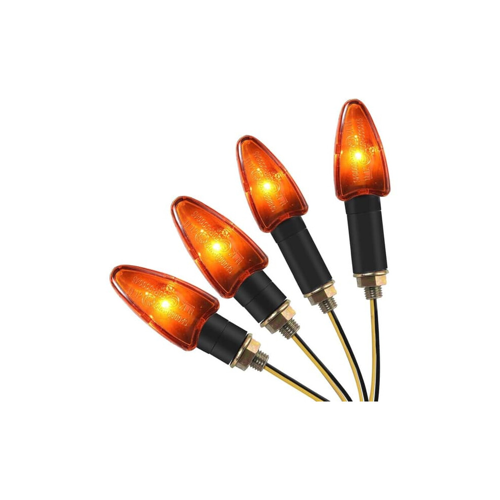 Motorcycle Turn Signals 4Pcs 10W 12V Waterproof Amber 962125387568