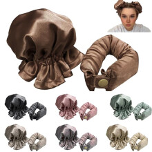 Heatless Curling Set Beige Hair Rollers 12pcs
