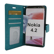 Crazy Horse Wallet Nokia 4.2 Türkis