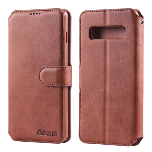 Capa carteira marrom compatível com Samsung Galaxy S10E