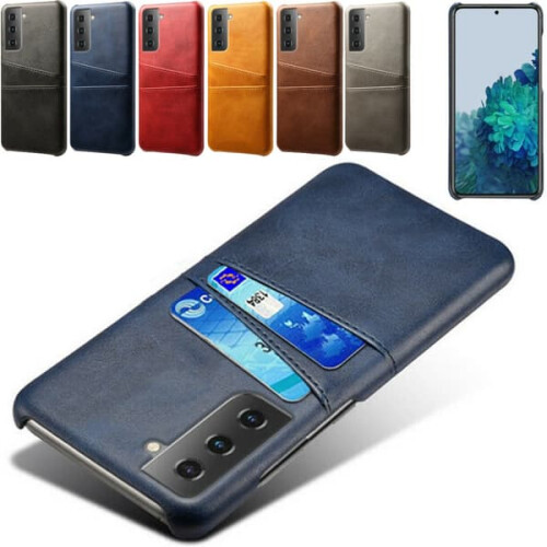 Samsung Galaxy S21 case with card holder - Red 1